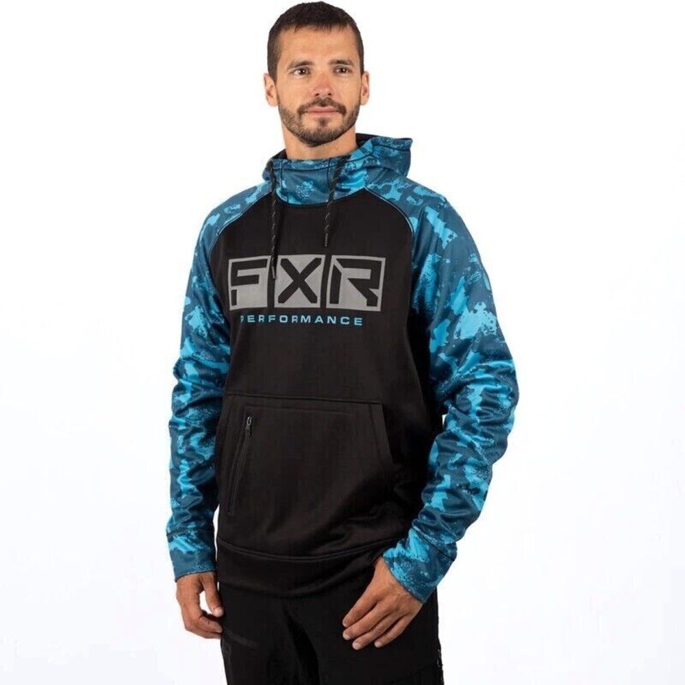 FXR Men's Helium Tech Pullover Hoodie Zipper pocket